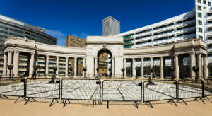 Picture of architecture and busts at the Denver State Capitol Park